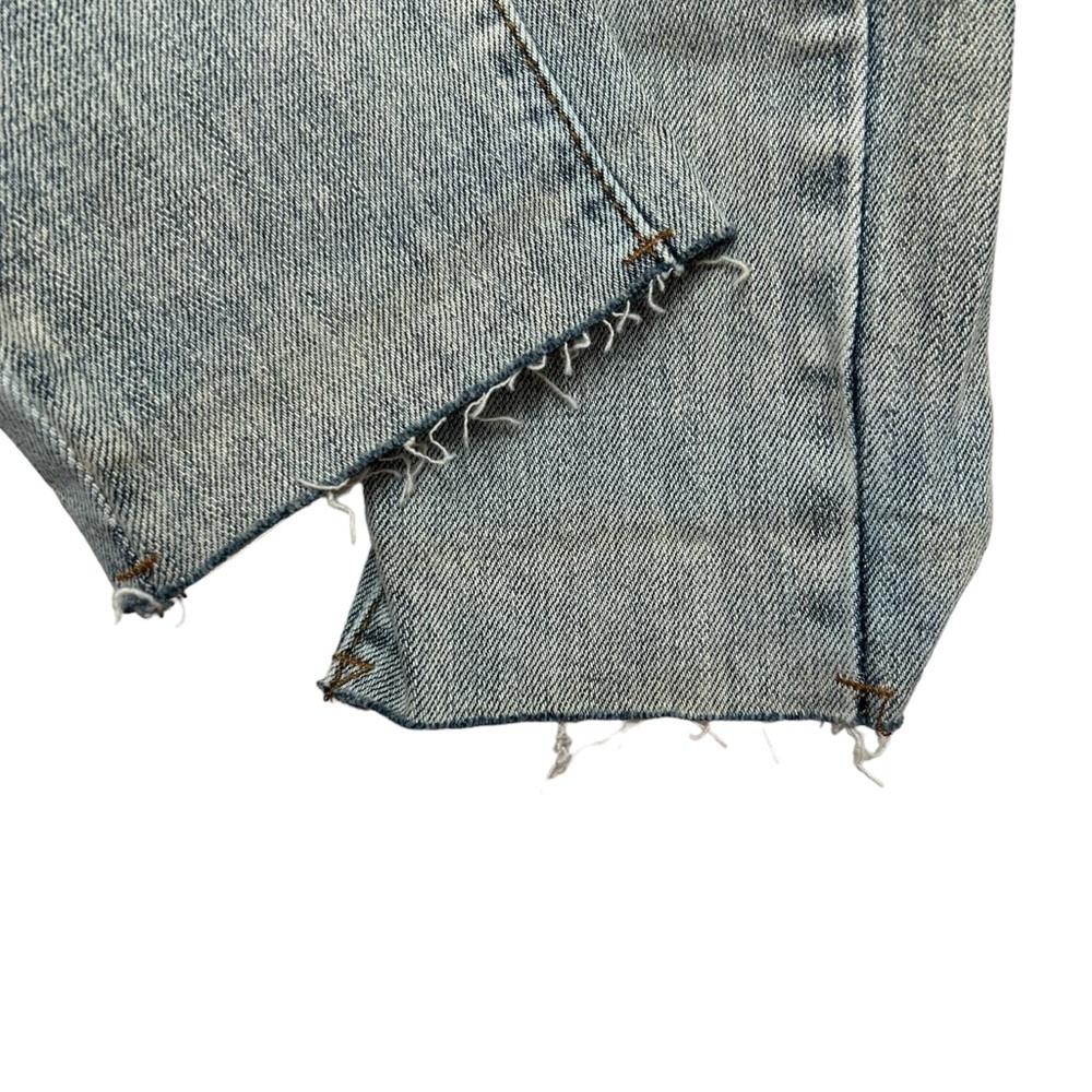 Mistic Prysm Women’s Destroyed Frayed Hem Jeans Size Medium Patina Blue Gray - Picture 3 of 6